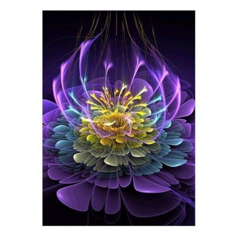 Full Drill - 5D DIY Diamond Painting Kits Light Lotus Flower