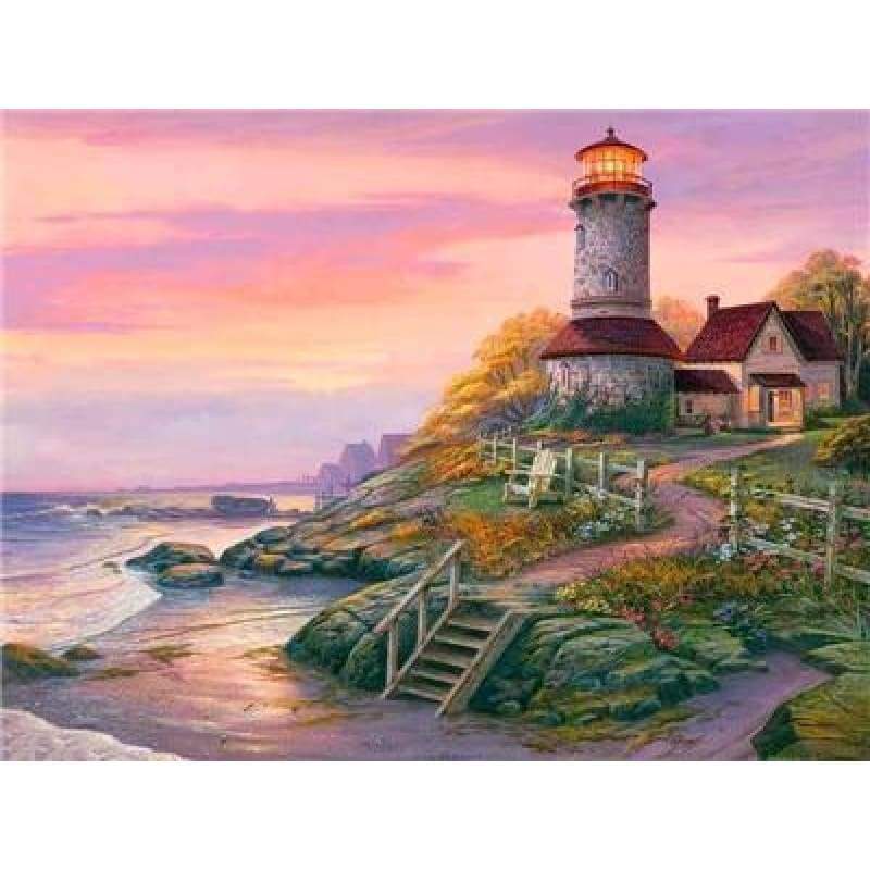 45cm Bay Lighthouse 35 YEESAM Art New Diamond Painting Full Drill 5D Kits DIY Crystals Diamond Rhinestone Painting Pasted Paint by Number Kits Cross Stitch Embroidery 