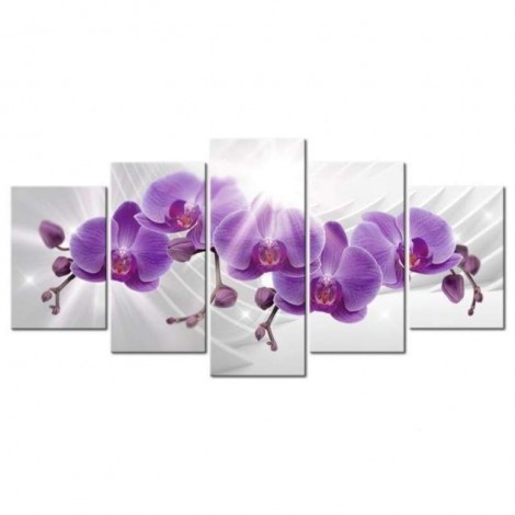 Large Size Multi Picture Panel Lavender Flower Full Drill - 5D Diy Diamond Painting Kits