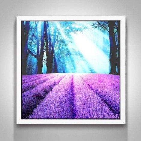 Full Drill - 5D DIY Diamond Painting Kits Beautiful Forest Lavender Fields Nature