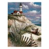 Oil Painting Style Landscape Lighthouse Diy Full Drill - 5D Diamond Painting Kits QB5404