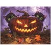 Full Drill - 5D DIY Diamond Painting Kits Cartoon Halloween Evil Pumpkin Cats