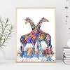 Full Drill - 5D DIY Diamond Painting Kits Watercolor Giraffes in Love
