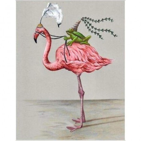 Full Drill - 5D DIY Diamond Painting Kits Cartoon Funny Frog Flamingo Mounts
