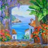 Full Drill - 5D DIY Diamond Painting Kits Watercolor Forest House mit Lake