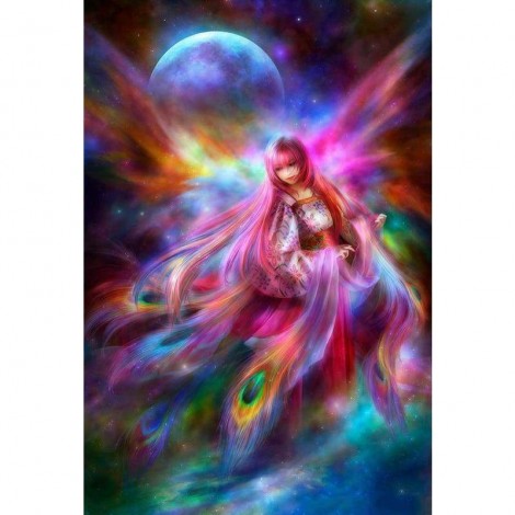 Full Drill - 5D DIY Diamond Painting Kits Dream Goddess Starry Sky Colorful Fairy