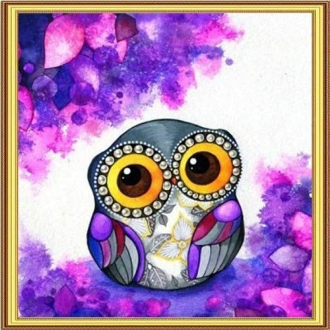 Full Drill - 5D Diamond Painting Kits Cartoon Big Eyes Owl