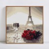 Full Drill - 5D DIY Diamond Painting Kits Artistic Red Rose Wine Eiffel Tower