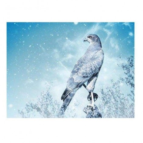 Full Drill - 5D DIY Diamond Painting Kits Fantastic Winter Forest Cool Eagle