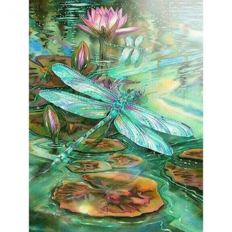 Full Drill - 5D Diamond Painting Kits Life Ends at this Moment Dragonfly