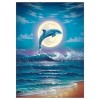 Full Drill - 5D DIY Diamond Painting Kits Dreamy Moon Sea Dolphin