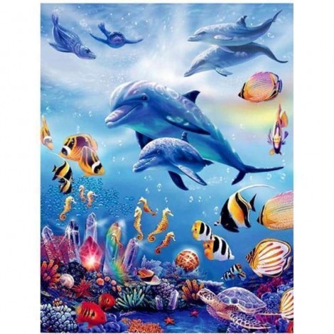 Dream Sea Animal Dolphin Full Drill - 5D Diy Diamond Painting Kits