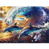 Full Drill - 5D Diamond Painting Kits Colored Drawing Dolphins Sea Wave