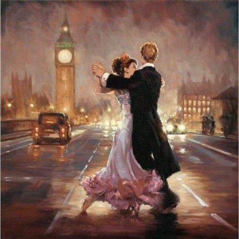 Full Drill - 5D Diamond Painting Kits Colored Drawing Dancer Couple