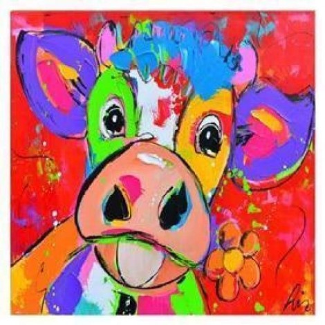Full Drill - 5D Diamond Painting Kits Colored Drawing Cow