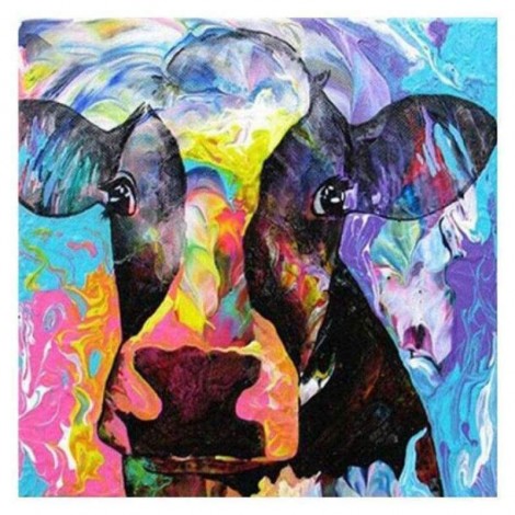 Full Drill - 5D DIY Diamond Painting Kits Watercolor Farm Animal Docile Cow
