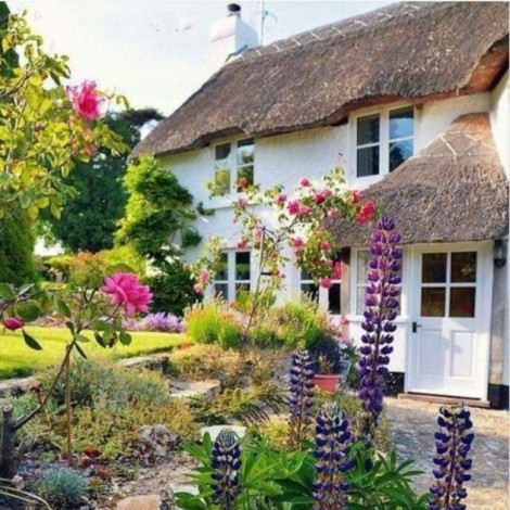 Full Drill - 5D Diamond Painting Kits Cottage Garden Picture