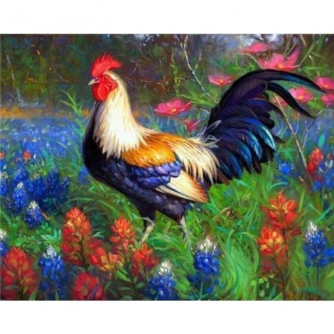 Oil Painting Style Cock Full Drill - 5D Diy  Diamond Painting Kits