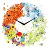 Full Drill - 5D DIY Diamond Painting Cartoon Flower Clock Rhinestone Mosaic