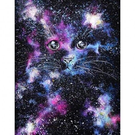 Full Drill - 5D DIY Diamond Painting Kits Milky Way Cat