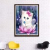 Full Drill - 5D DIY Diamond Painting Kits Fantasy Dream Cute Cat Fairy And Lotus