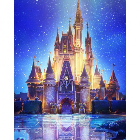 Full Drill - 5D Diamond Painting Kits Castle Night Picture