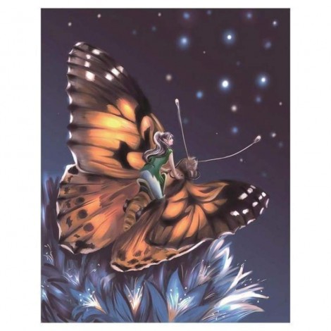 Full Drill - 5D DIY Diamond Painting Kits Beautiful Starry Sky Butterfly Beauty