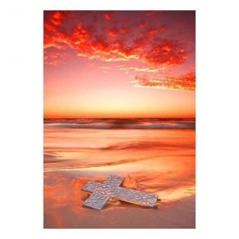 Full Drill - 5D Diamond Painting Kits Warm Series Beach Summer Rot Sunset
