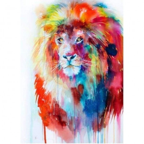 Full Drill - 5D DIY Diamond Painting Kits Colorful Abstract Lion